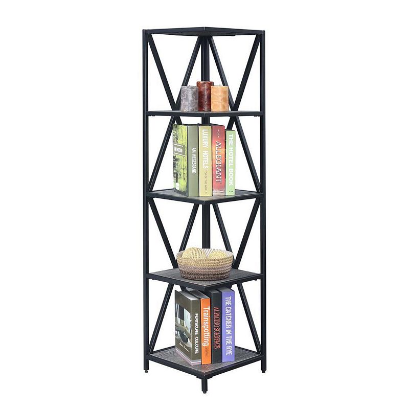 Convenience Concepts Tucson Metal 5 Tier Corner Bookcase