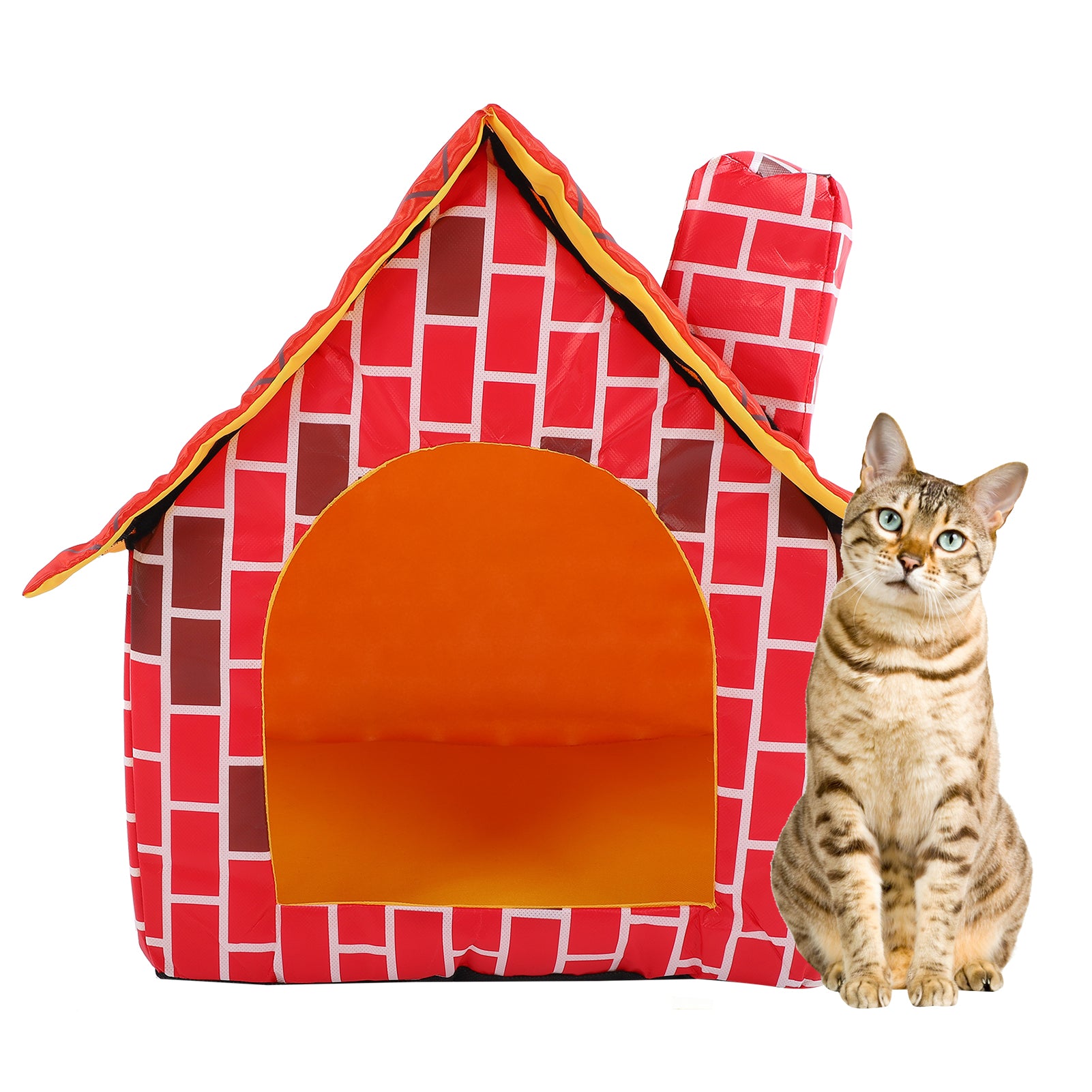 Fashionable Pet Supplies， Easy To Clean Pet House， -Looking Pets Shop For Pets Home Cat Red