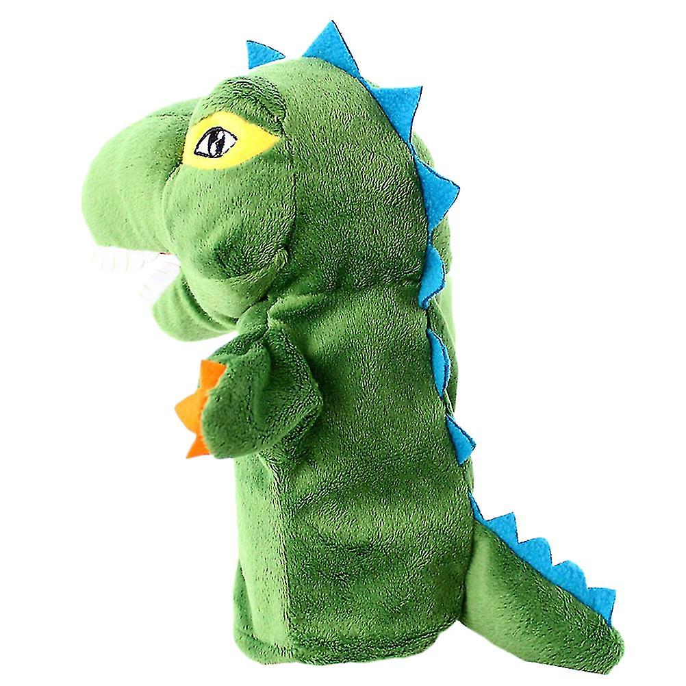 Cartoon Dinosaur Plush Soft Hand Puppet Parent Child Interaction Storytelling Puppet Kids Pretend Playing Toy Gift