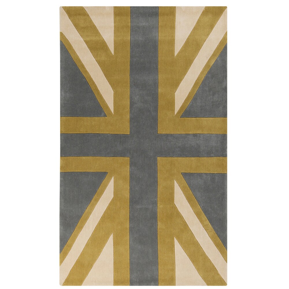 Hand tufted Union Jack Novelty Contemporary Area Rug