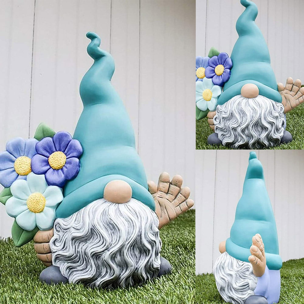 Garden Gnome ornament Faceless Doll Garden Home Decoration Statue Naughty Resin Gnome Figurine Spring Decor Crafts New Daily Necessities