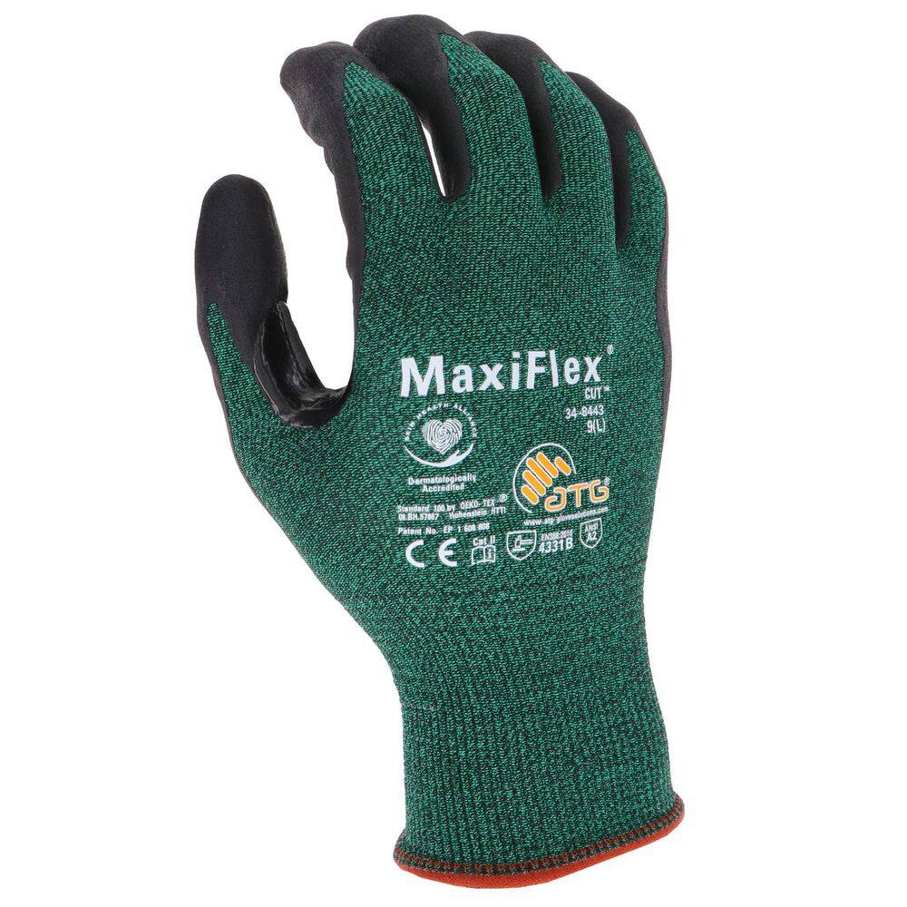 ATG MaxiFlex Cut Men's Medium Green ANSI 2 Abraision Resistant Nitrile-Coated Work Gloves 34-8443TMVPD30