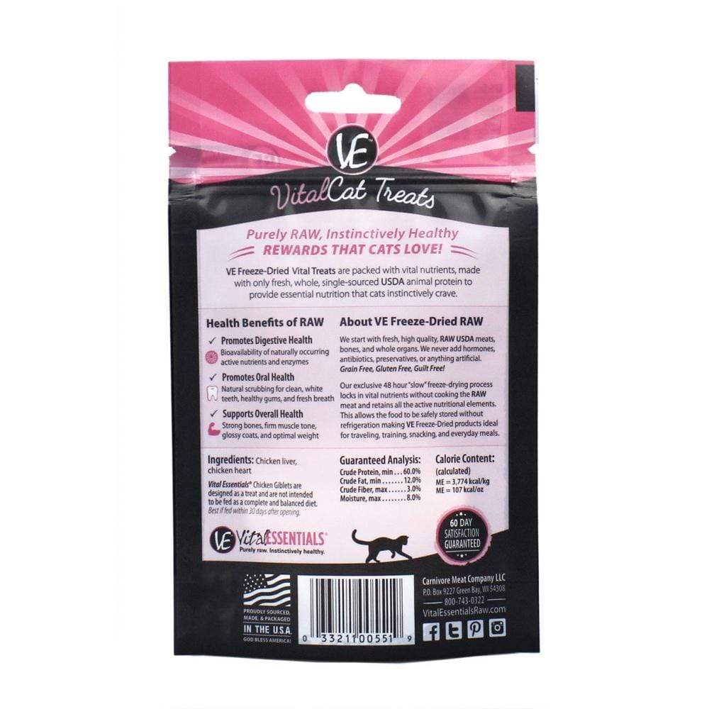 Vital Essentials Vital Cat Freeze Dried Grain Free Chicken Giblets Cat