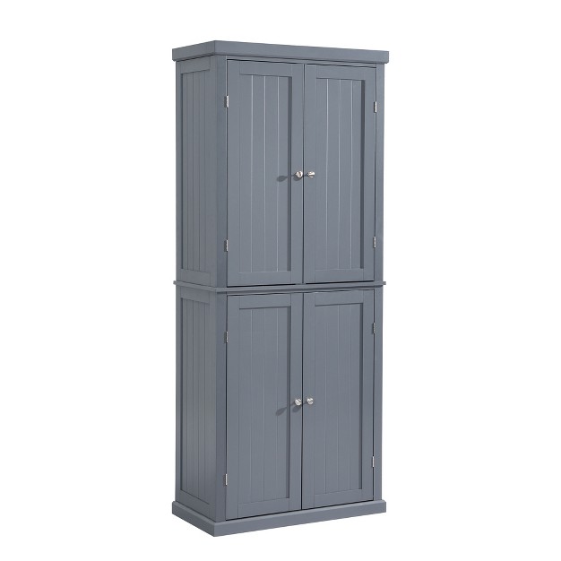 Minimalist Freestanding Kitchen Storage Cabinet Organizer Kitchen Pantry With 4 Doors And Adjustable Shelves modernluxe