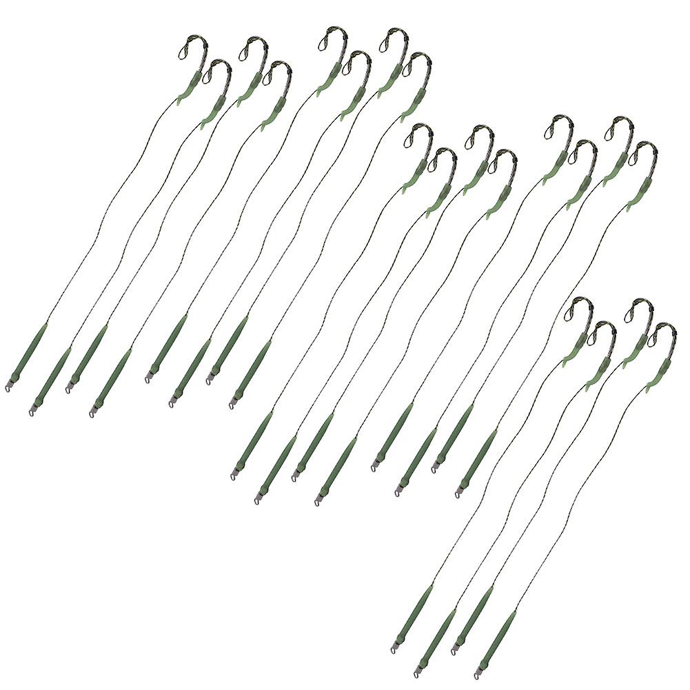 20pcs Barbed Hooks Portable 20cm/7.9in Stainless Steel Fishhook Carp Fishing Tackle2