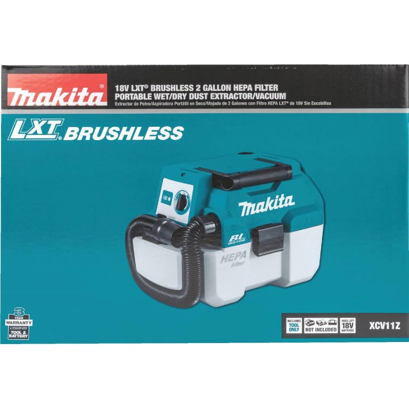 Makita 18V 2 Gal. Cordless Wet Dry Vacuum