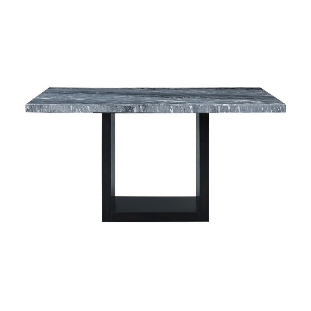 Picket House Furnishings Willow Marble Counter Height Table in Gray