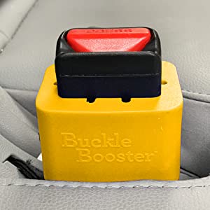 Buckle Booster™ Seat Belt Receptacle Raiser， Yellow， 1-Pack