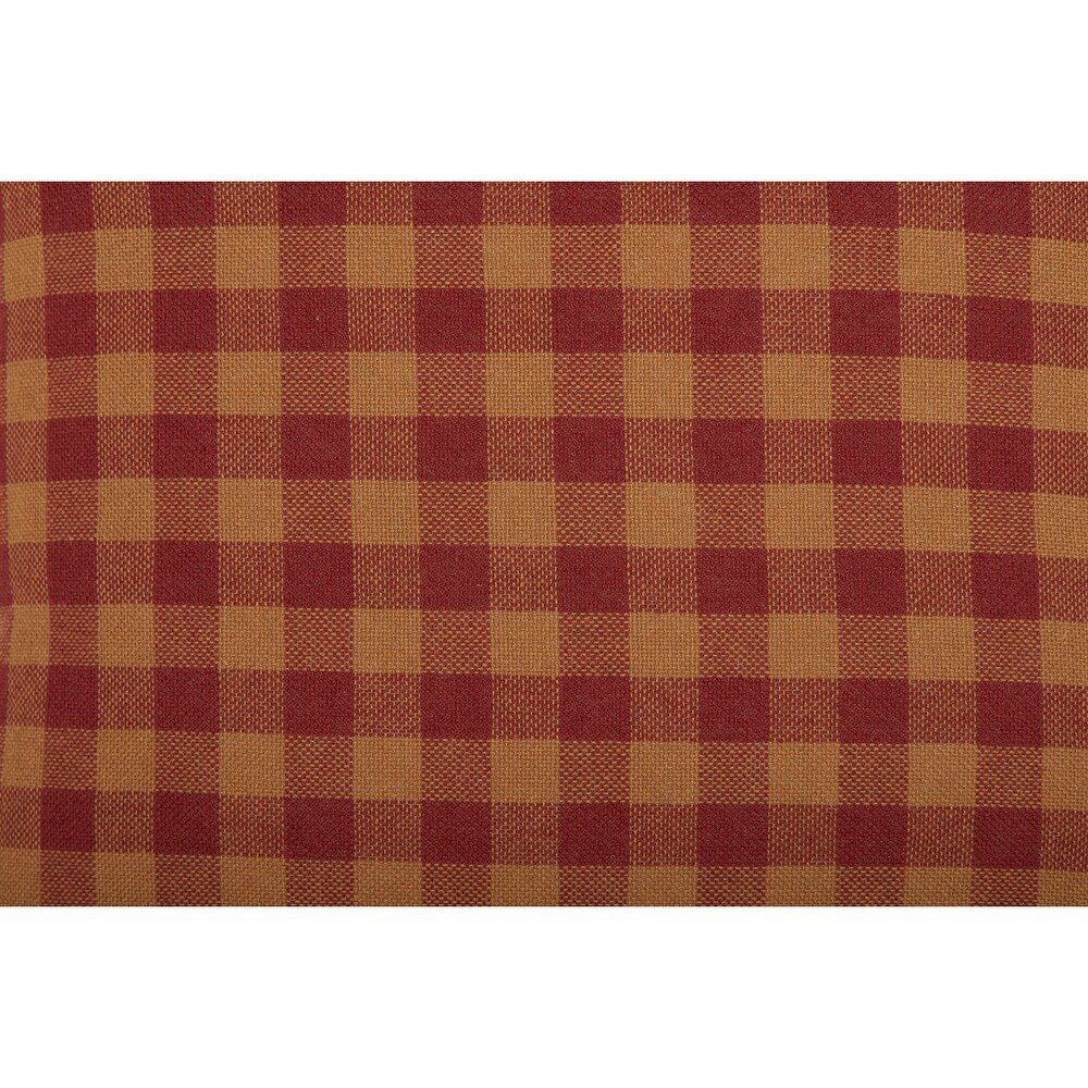 Burgundy Check King Pillow Case Set of 2 21x40