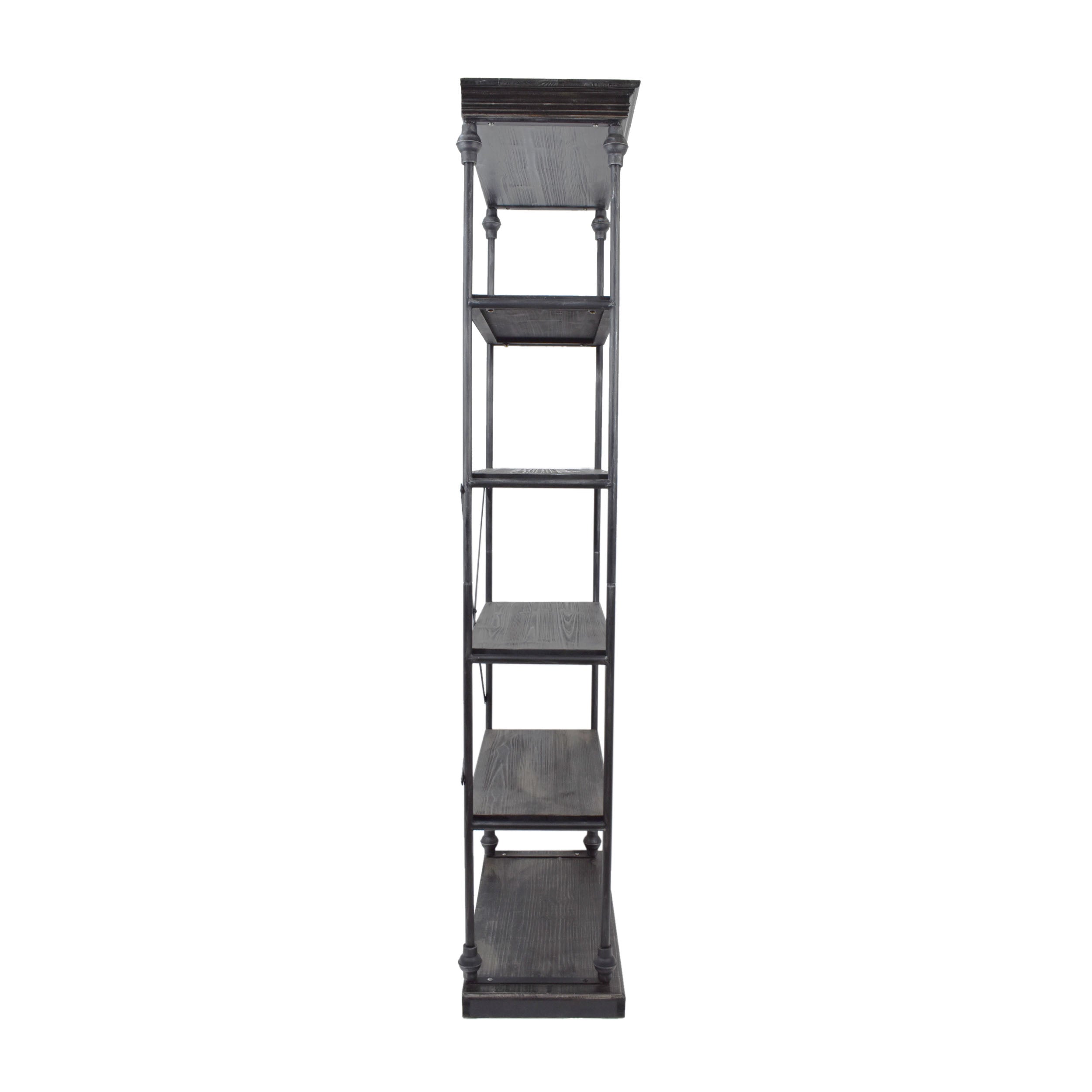 Scilla 5-Shelf Wood & Metal Etagere Bookcase