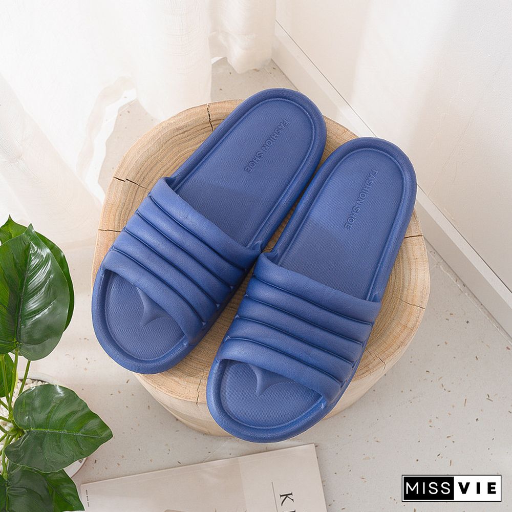 Fashion House Slippers EVA Soft Sole Slide Sandals Men Women Indoor Comfortable Non-slip Home Shower Slippers