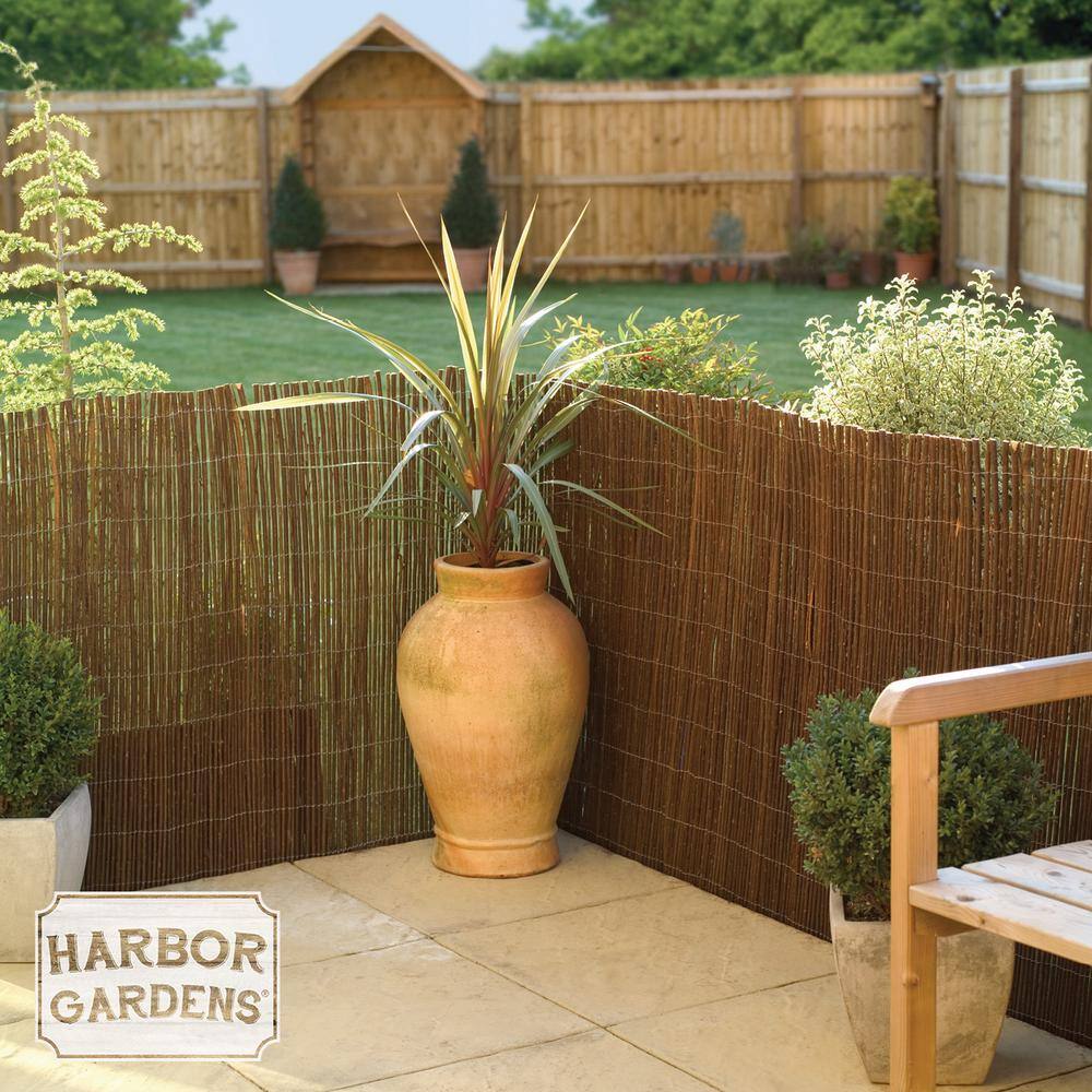 Harbor Gardens 13 ft. L x 3 ft. 3 ft. H Decorative Garden Willow Wood Fencing R648HG