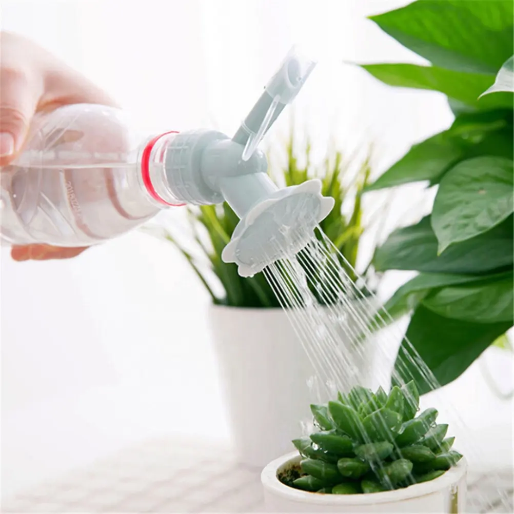 2 in 1 plastic nozzle  shower water bottle Office sprinkler Garden tool supplies Kettle sprinkler watering flowers  drink bottle