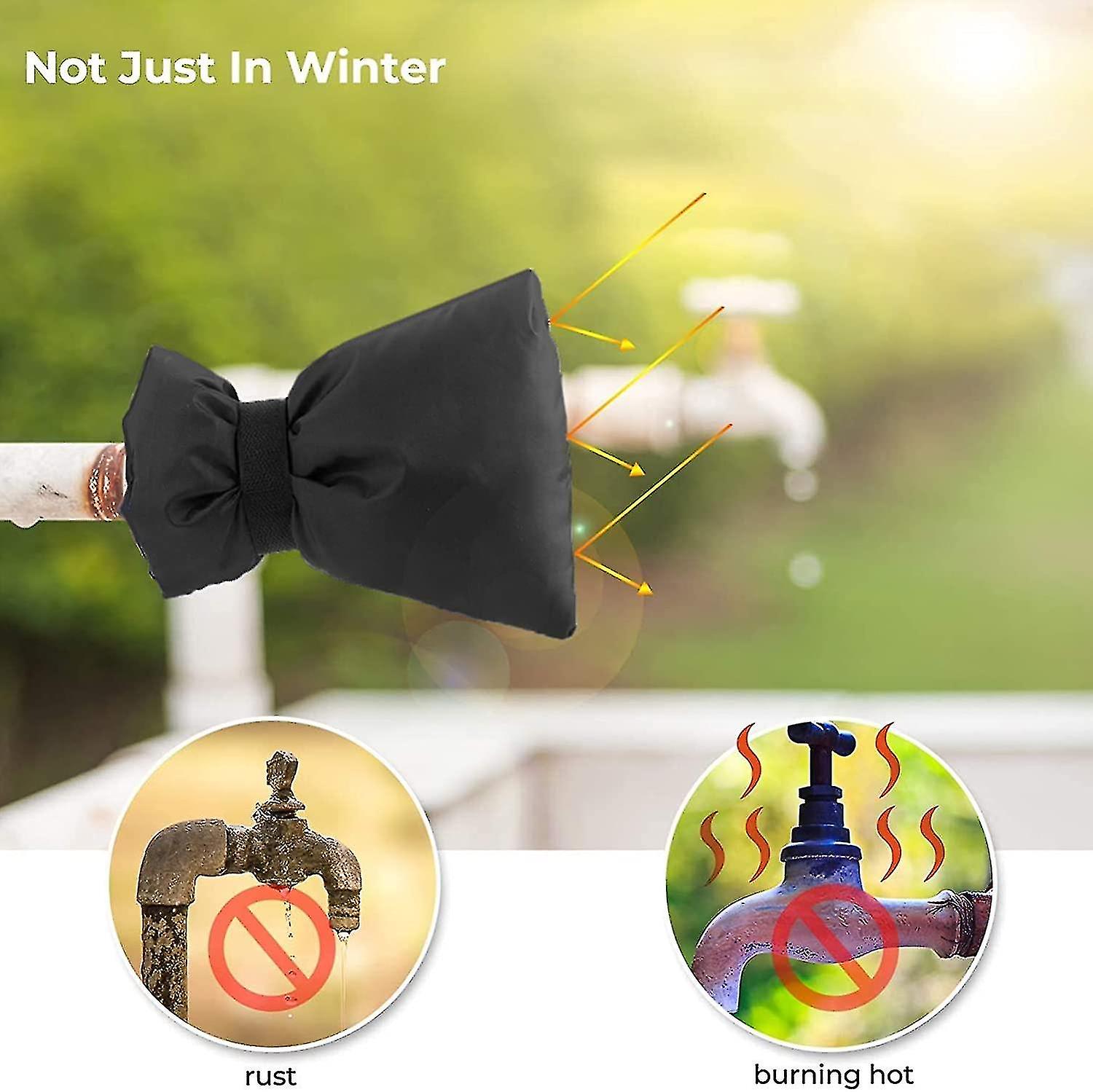 Faucet Protector，insulated Thermal Cover Anti-freeze/snow/rain/frost/cold，(black，4pcs)