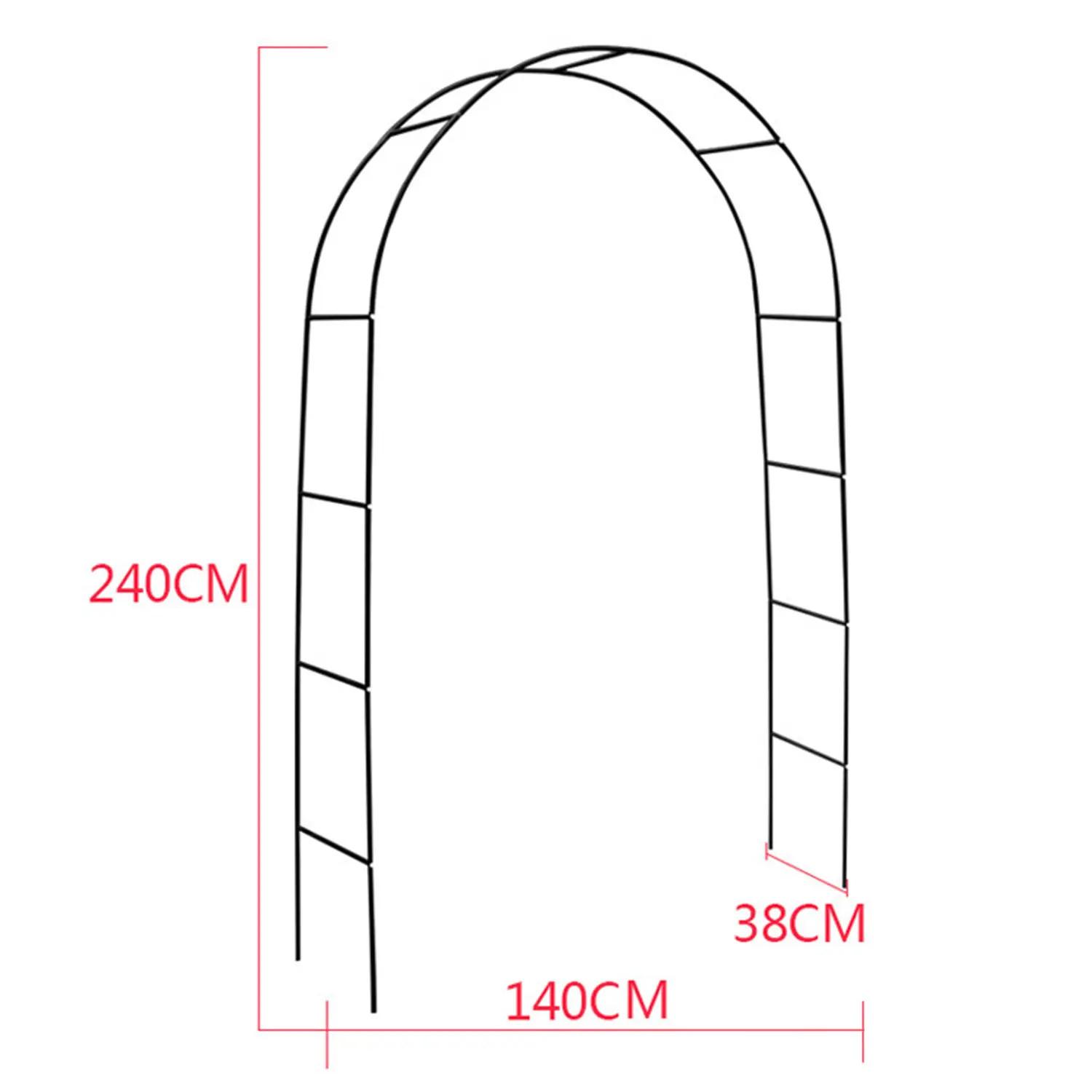 Garden supplies Outdoor   Wedding Metal Garden Arch with Plants Climbing Arch