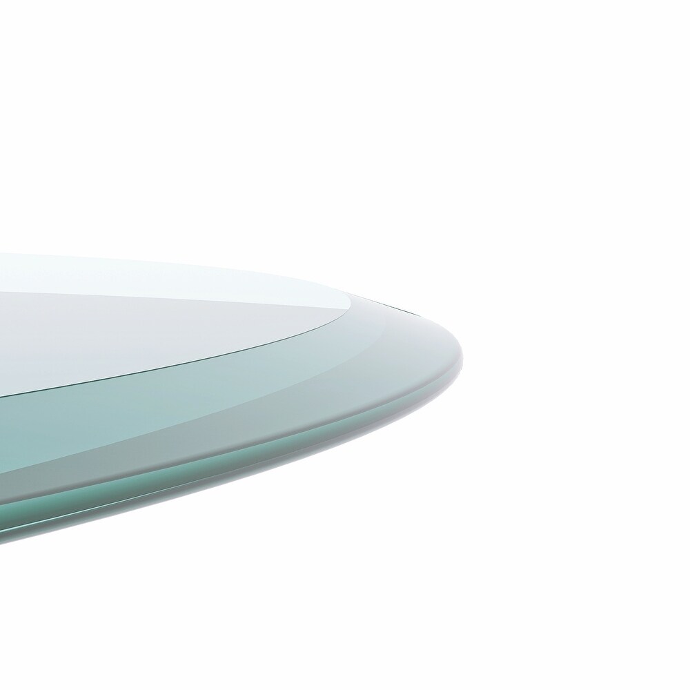 Round Tempered Glass Table Top Beveled Polished Edge (Only Table Top)   36\