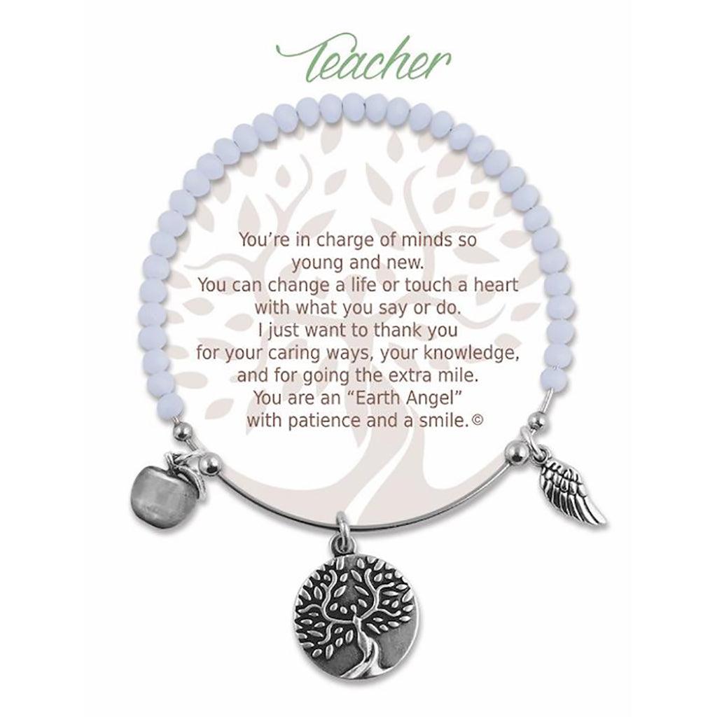 Earth Angel  Teacher Radiant White Stone Bracelet