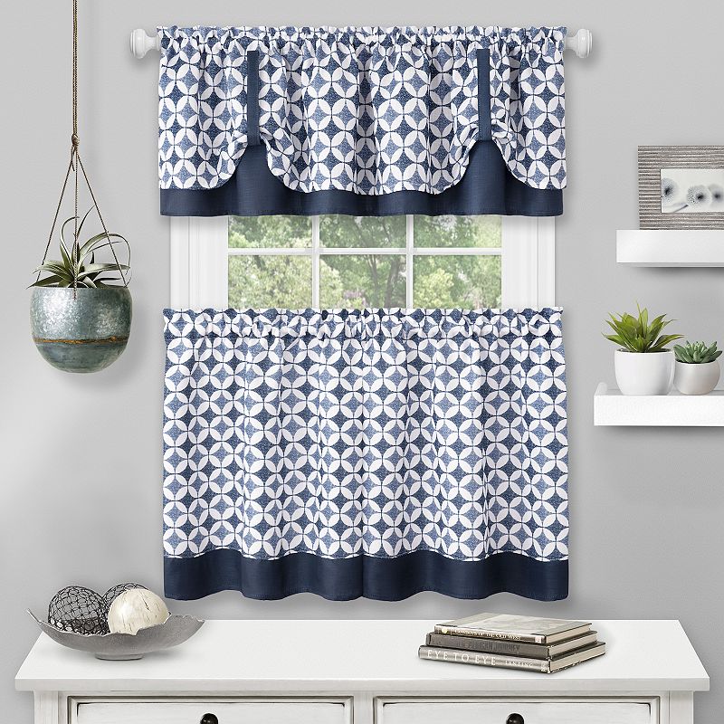 Achim Callie Window Curtain Tier Pair and Valance Set