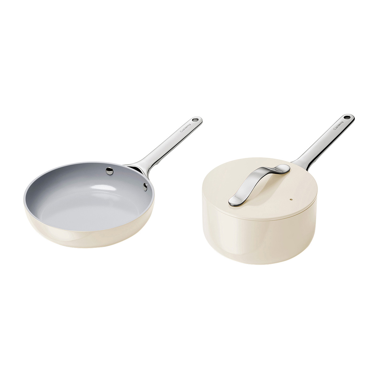 Caraway Home NonStick Ceramic Mini Fry Pan and Mini Sauce Pan Duo