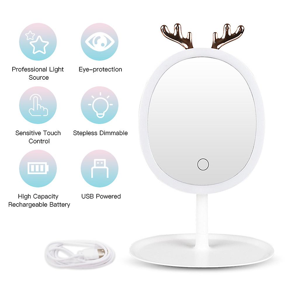 D C 5 V 5 W Leds Vanity Dimmable Mirror Light Kit Sensitive Control Usb Powered Operated Stepless Bightness Adjustable Dimmable Lamp Built-in 2000mah