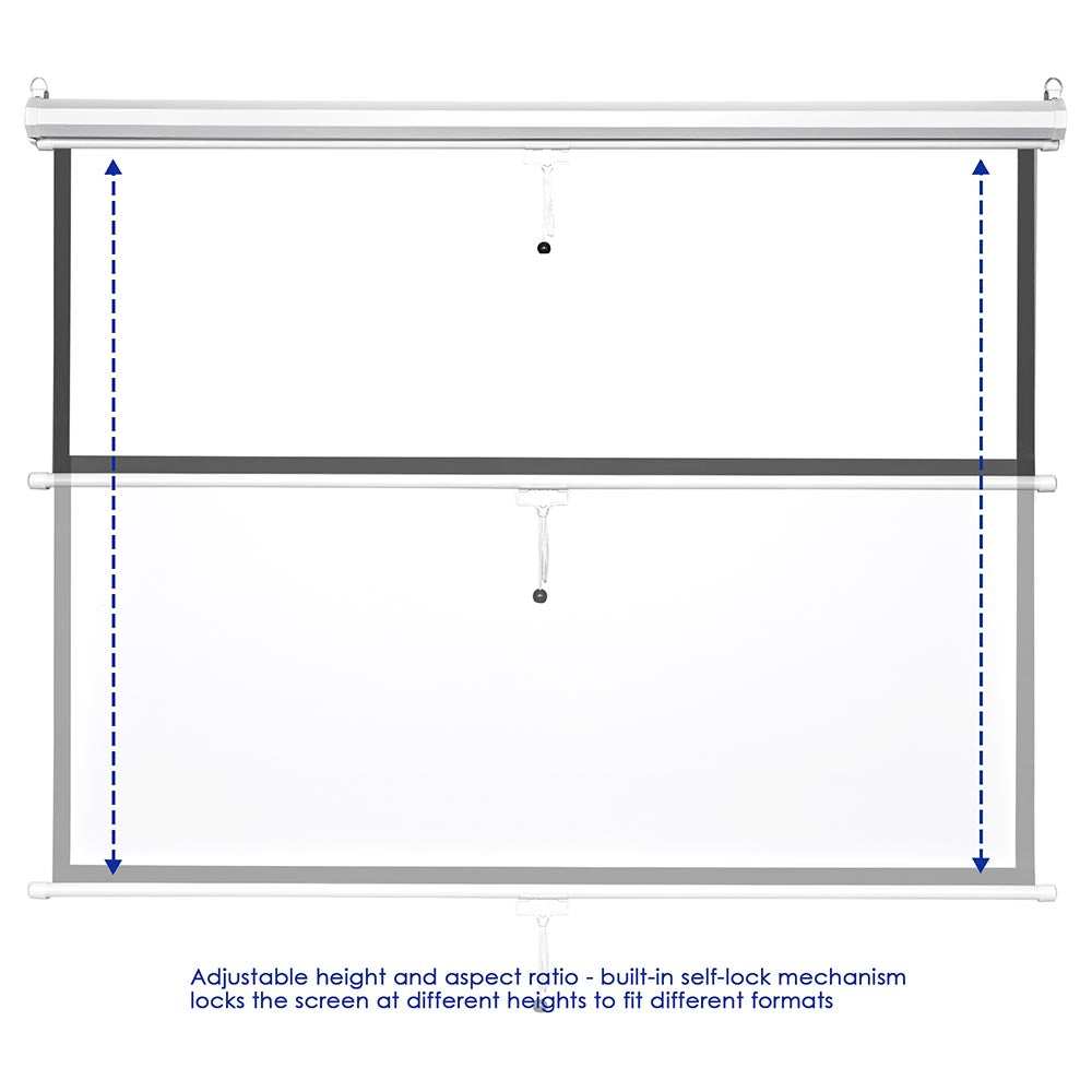 InstaHibit 4:3 Retractable Manual Projection Screen 72