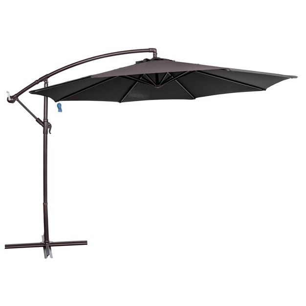 10 x27 X 10 x27 Captiva Cantilever Spa Side Patio Umbrella With Cover Black Island Umbrella