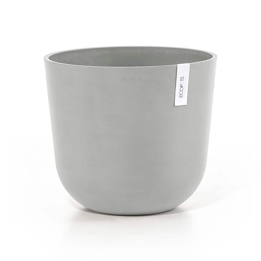 O ECOPOTS BY TPC Oslo 14 in. Grey Premium Sustainable Composite Plastic Planter OSL.35.WG