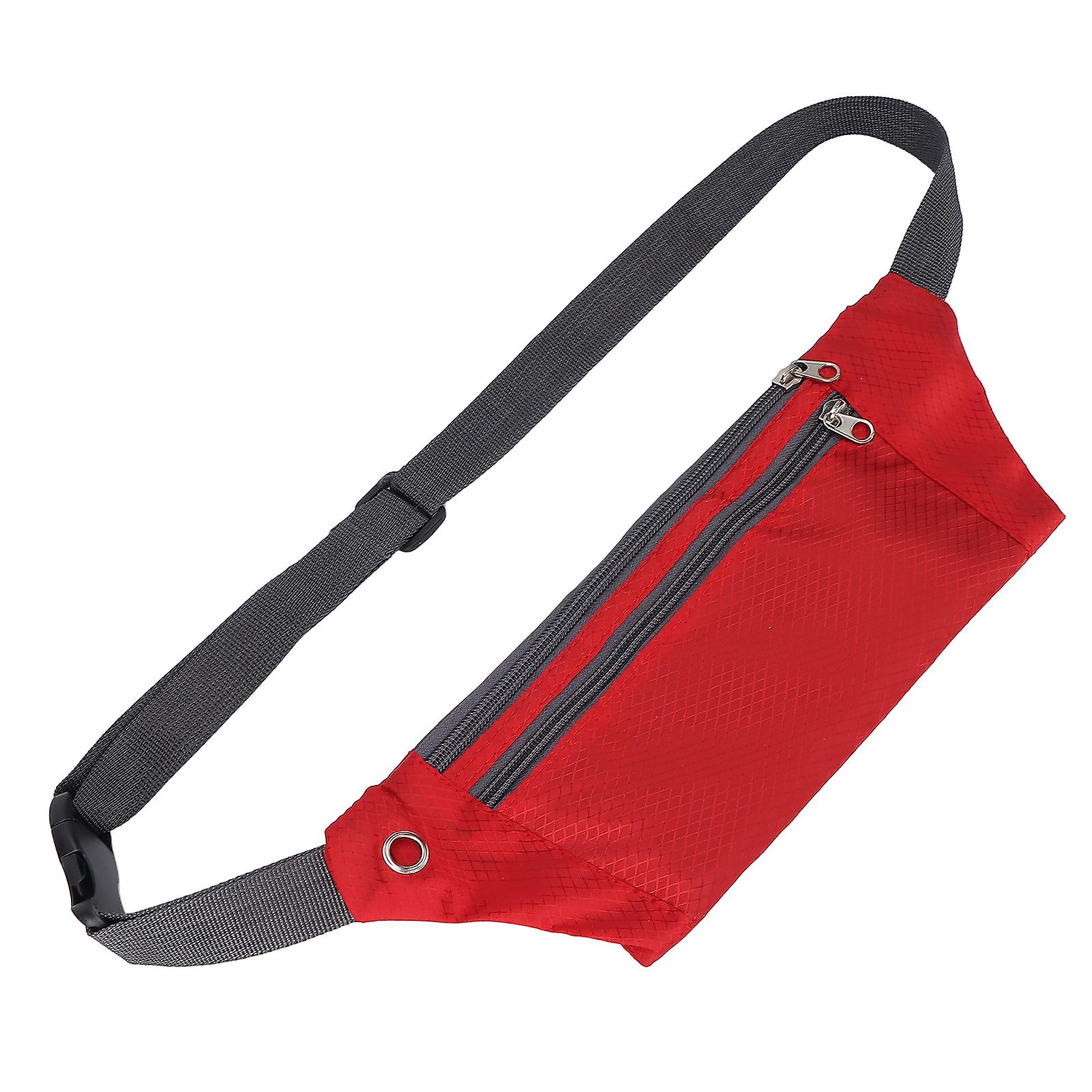 Running Belt Waterproof Outdoor Running Pouch Pack For Women Men Holder Cell Phone Money Keys Red