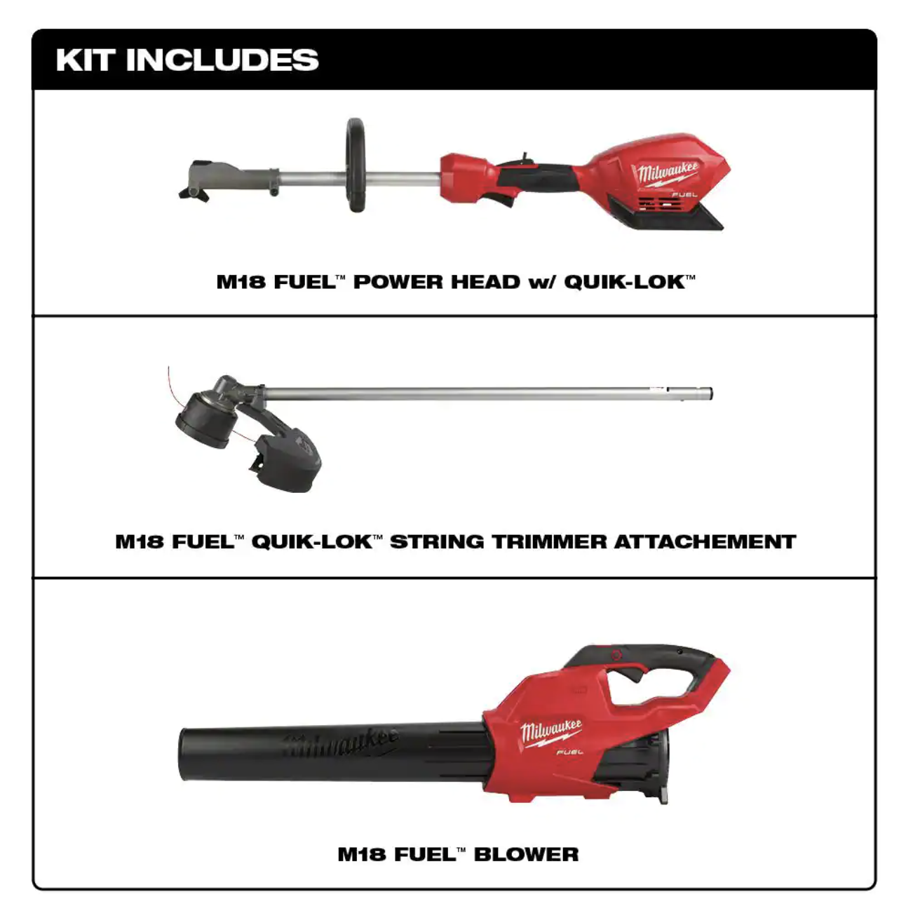 Milwaukee M18 FUEL 18V Lithium-Ion Cordless Brushless QUIK-LOK String Trimmer and Blower Combo Kit (2-Tool)