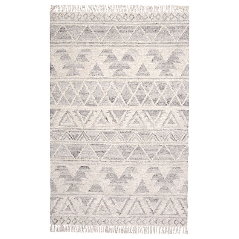 Weave and Wander Bray Vintage Boho Flatwoven Fringe Rug