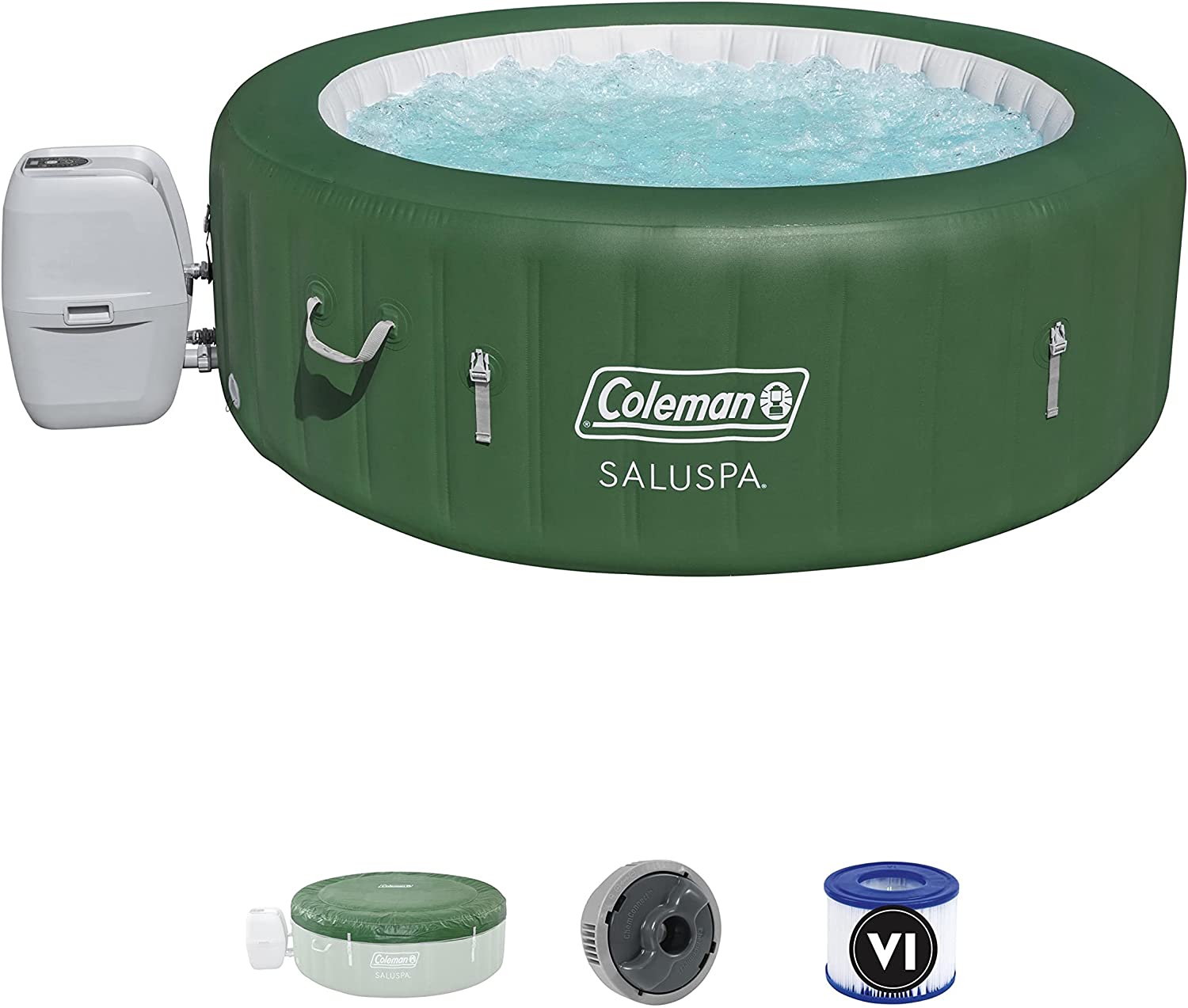 Coleman SaluSpa Tahiti Inflatable Hot Tub Spa, 2-4 Person AirJet Spa