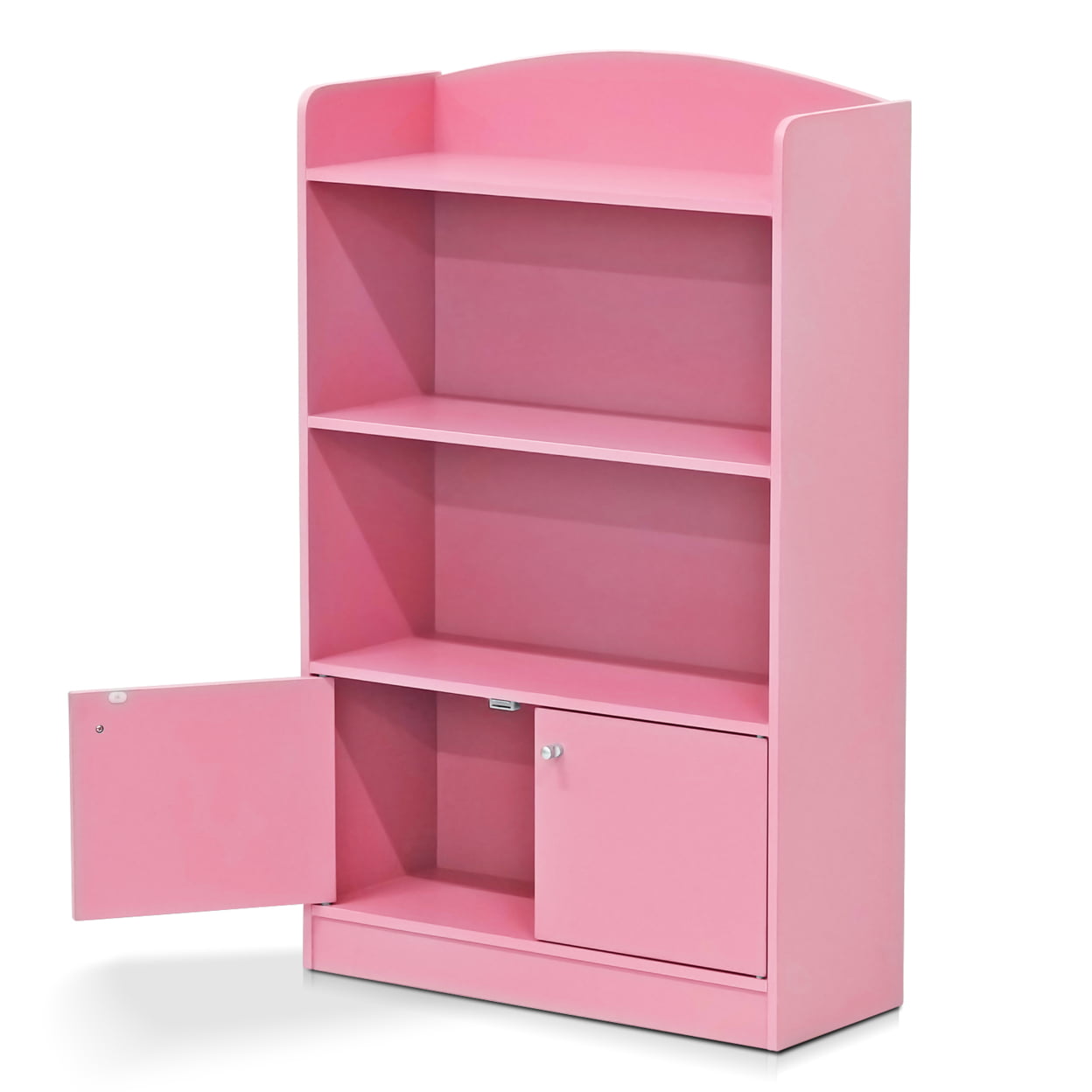 Furinno KidKanac Bookshelf with Storage Cabinet, Multiple Finishes