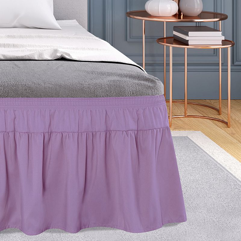 Polyester Brushed Bed Skirt Elastic Dust Ruffles 16 Inch Drop Full 54 x 75