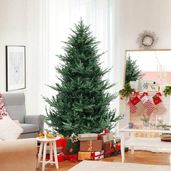 Costway 6/7/8 FT Artificial Xmas Tree with 778 PVC PE Branch Tips 240