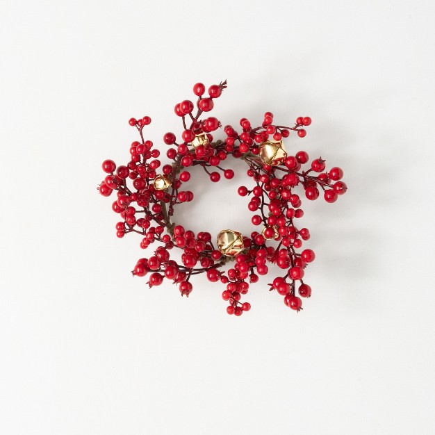 11 5 quot h Sullivans Berry And Bell Christmas Mini Wreath Red