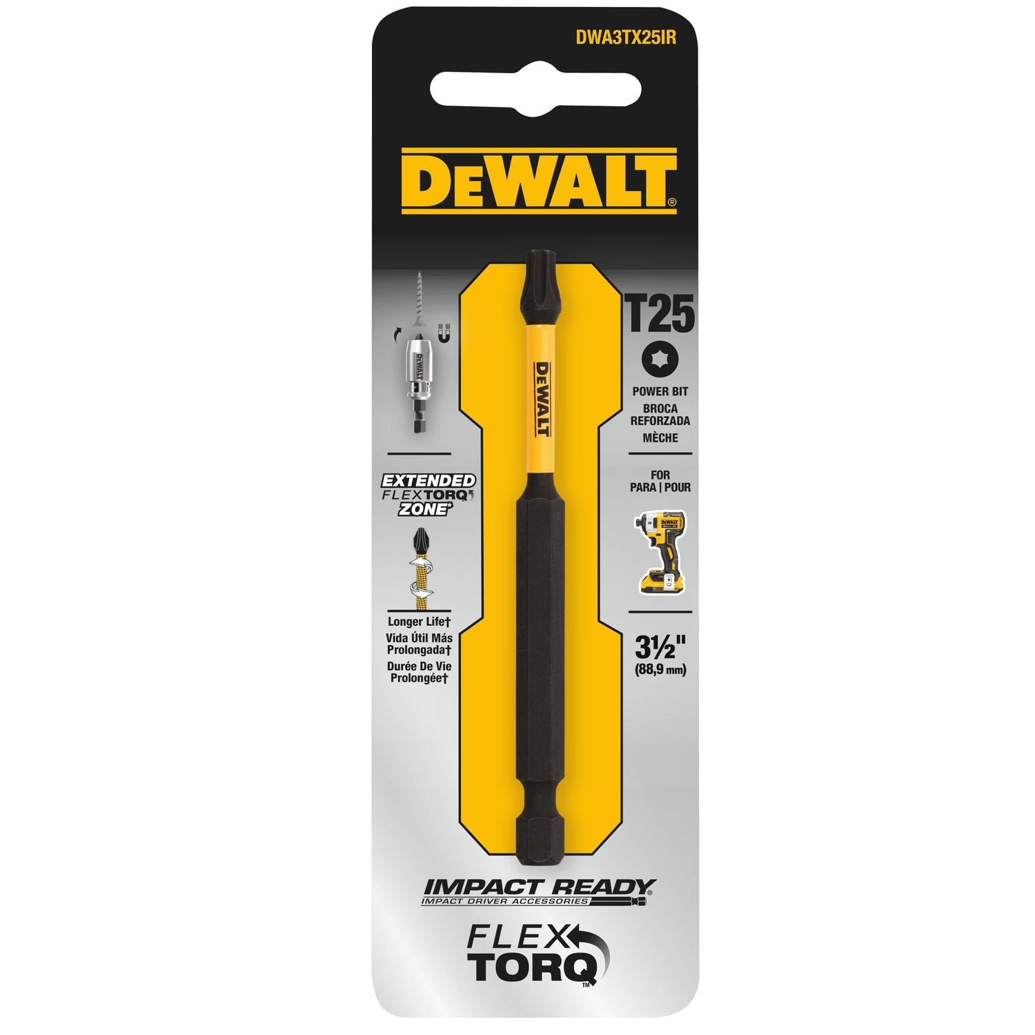 DW Impact Ready Torx T25 X 3-1/2 in. L Screwdriver Bit 1 pc