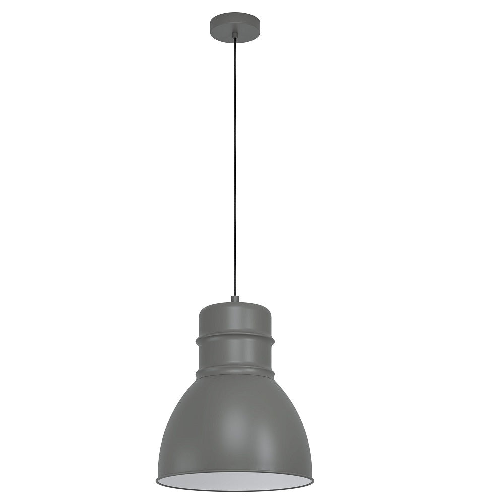 Eglo 43622 Ebury Grey & White Inner Shade Vintage Dome Pendant 38cm