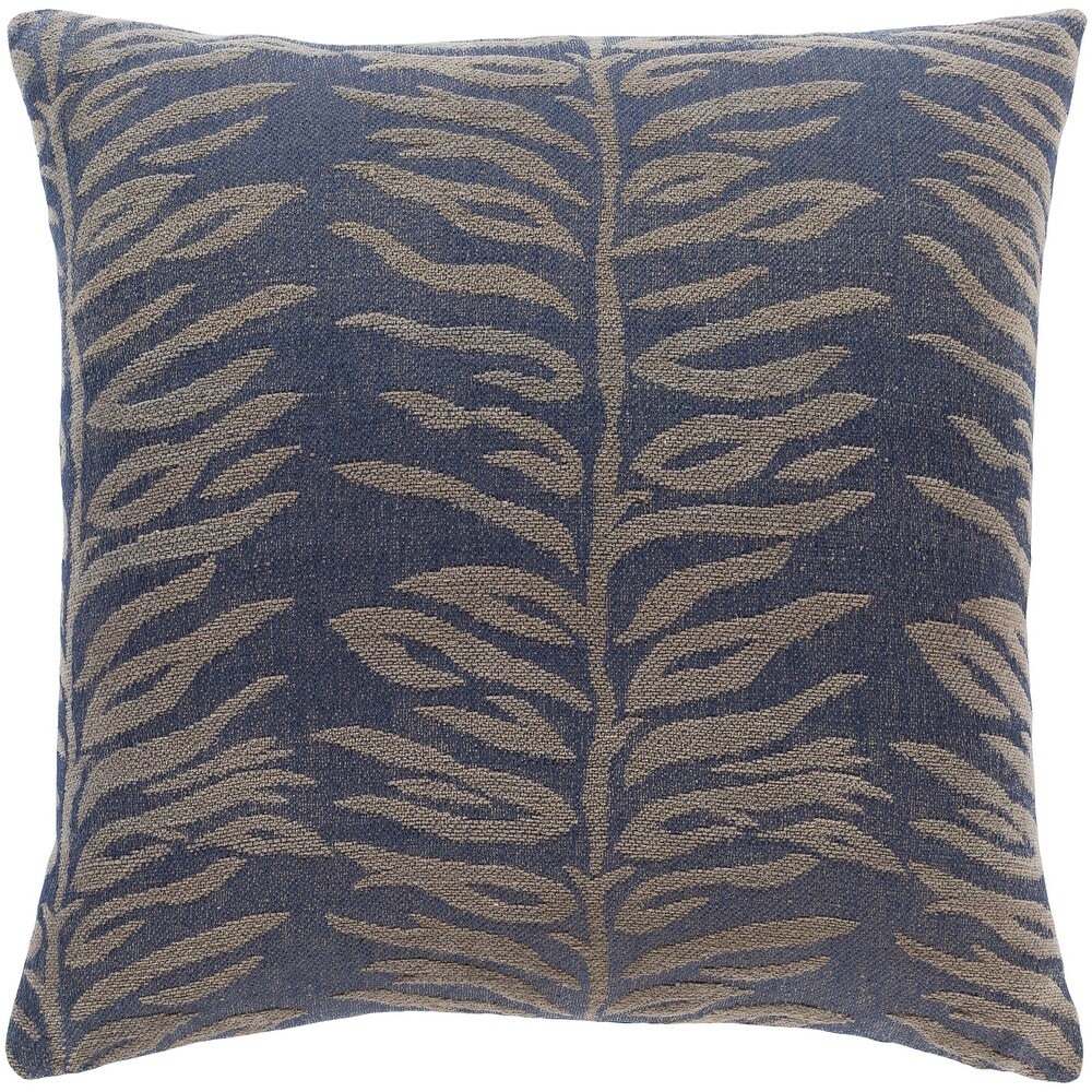 Mauro Jacquard Fern Cotton Throw Pillow