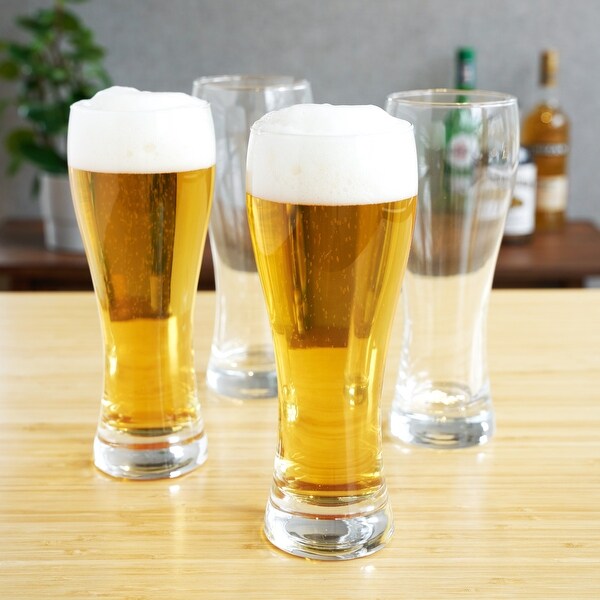 Wheat Beer Glasses， Set of 4 by True