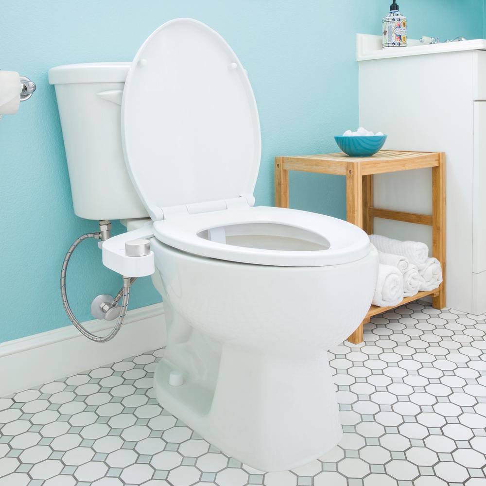 Brondell FreshSpa Comfort+ Ambient Temperature Non-Electric Bidet Attachment in White FSR-15