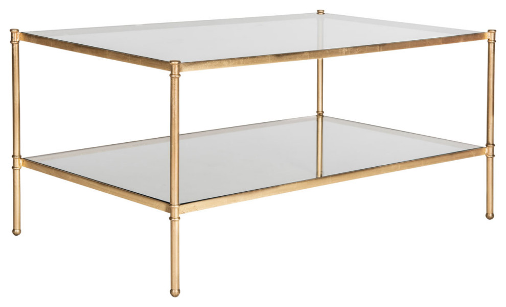 Lucy Coffee Table Antique Gold Leaf   Contemporary   Coffee Tables   by Peachtree Fine Furniture  Houzz