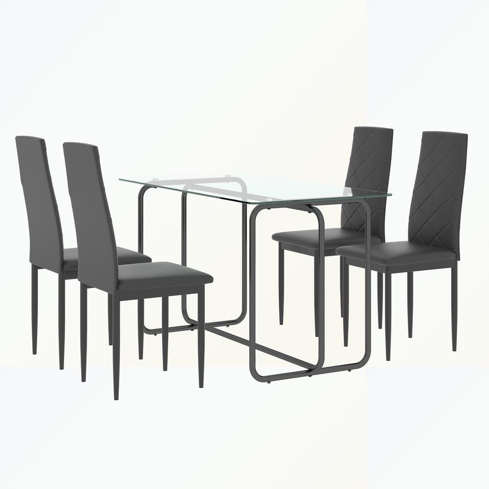 Rectangle Dining Table with Metal Frame