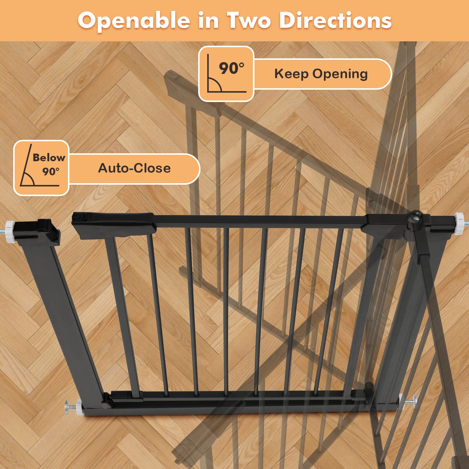 Costzon Auto-Close Baby Gate 30'' to 32.5'', 30 in Height Dog Gate