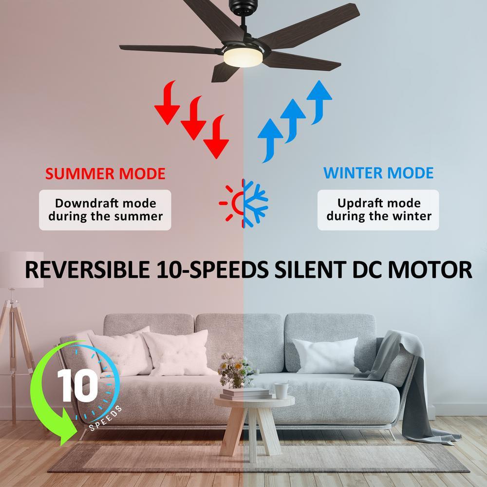 CARRO Voyager 52 in Dimmable LED IndoorOutdoor Black Smart Ceiling Fan with Light and Remote Works wAlexaGoogle Home