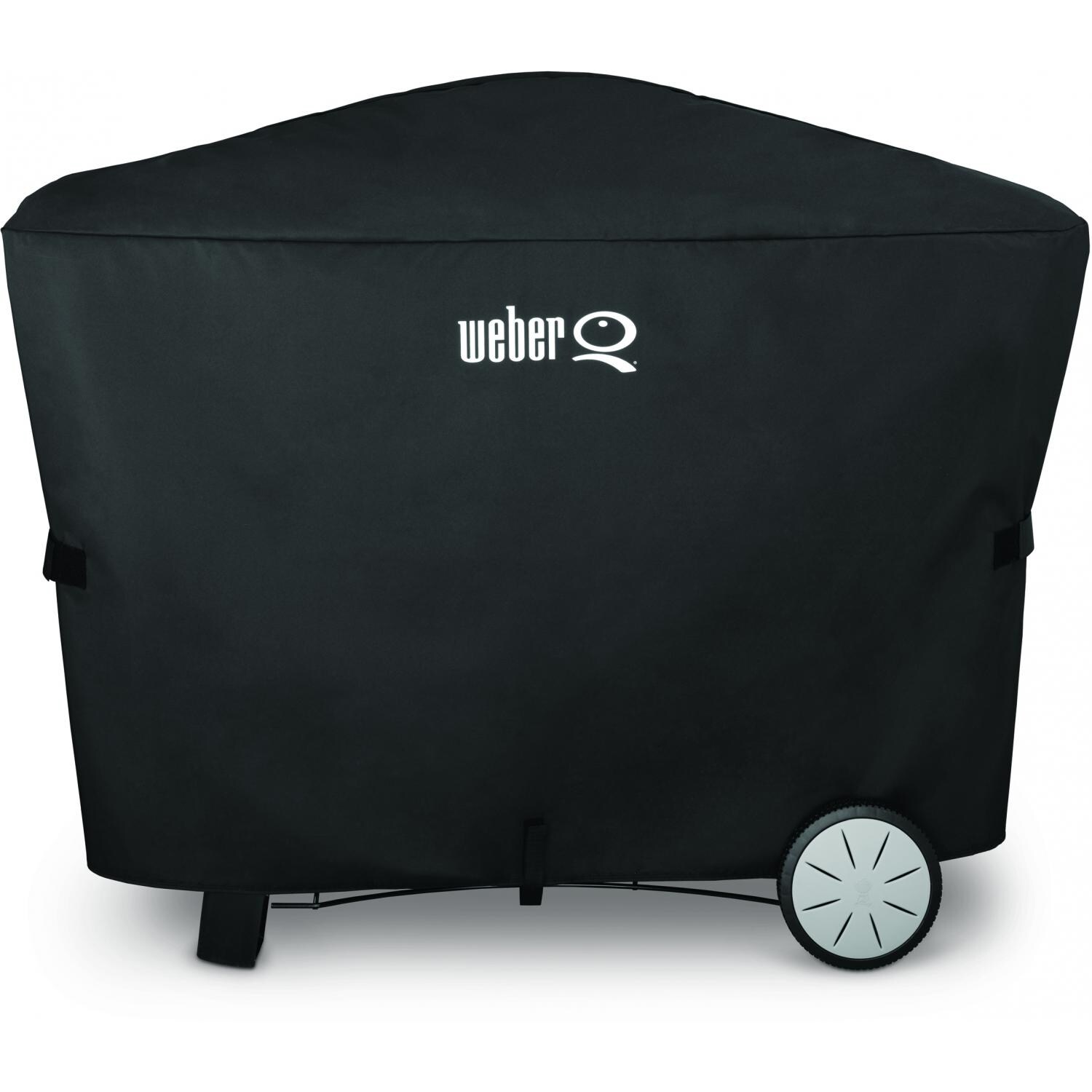 Weber 7112 Premium Grill Cover For Q 2000 and 3000 Series Gas Grills On Patio Cart