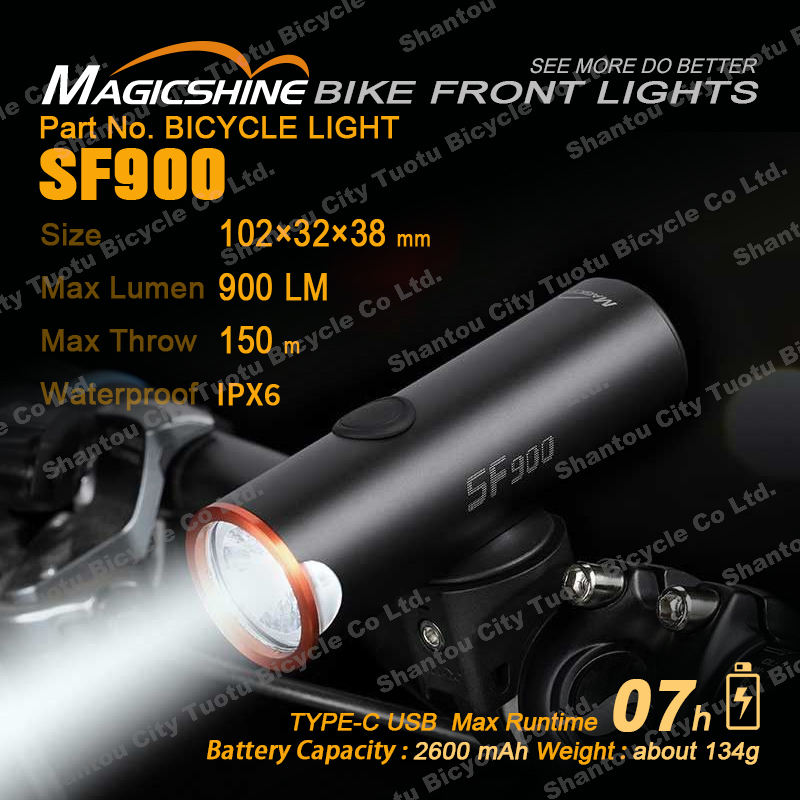 Magicshine SF900 Bike Led Light Cycle Headlight Cycling Accessories 900 Lumens IPX6 Waterproof Rechargeable Bicycle Front Lights