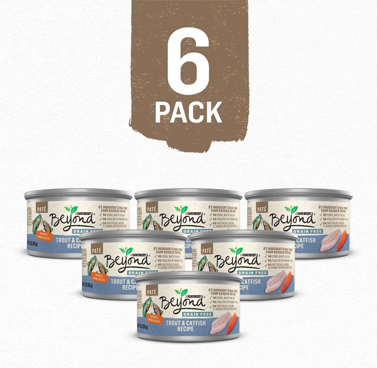 Purina Beyond Grain-Free Trout and Catfish Pate Recipe Canned Cat Food