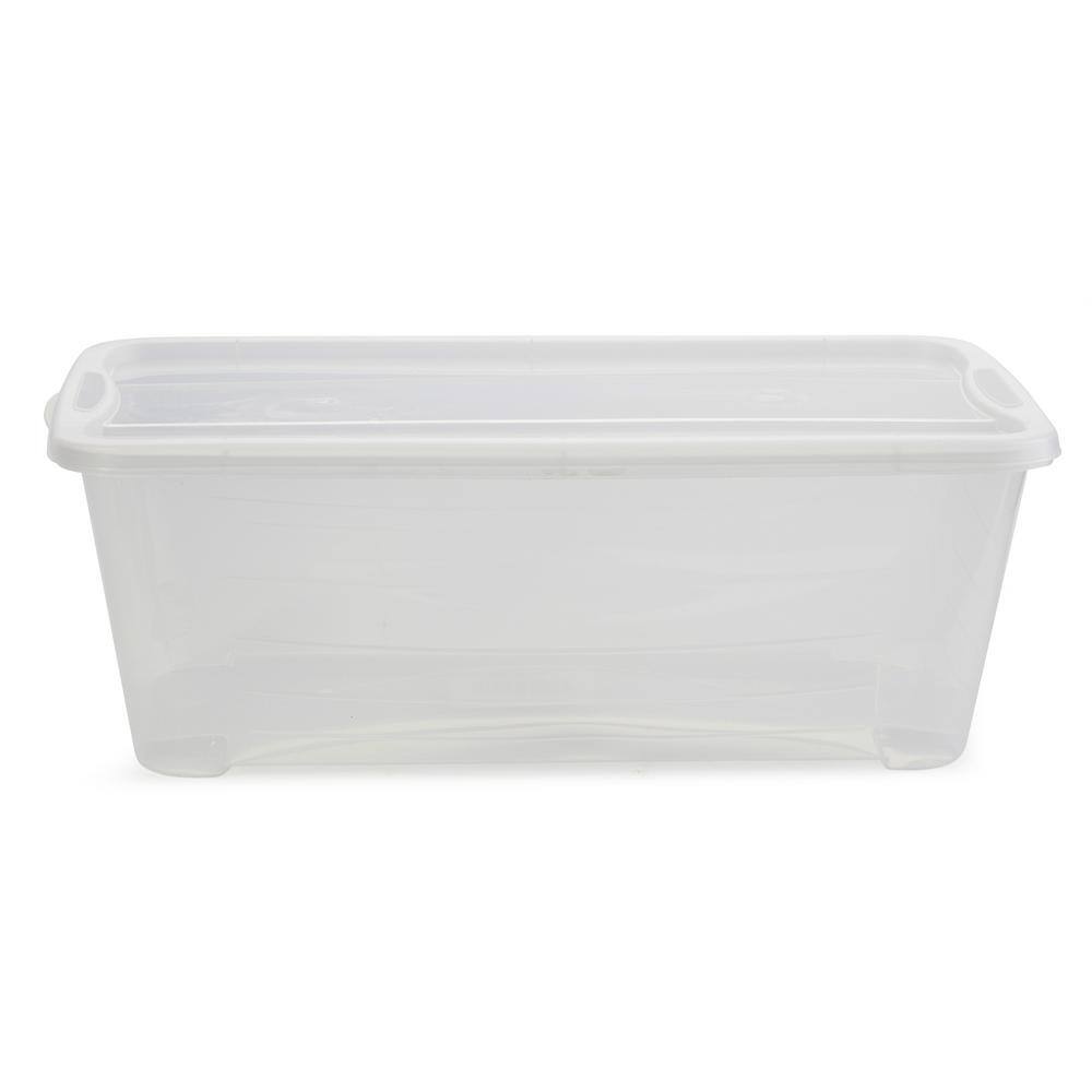 Life Story 5.7-Liter Shoe and Closet Storage Box Stacking Containers Clear (10 Pack) SHB-10