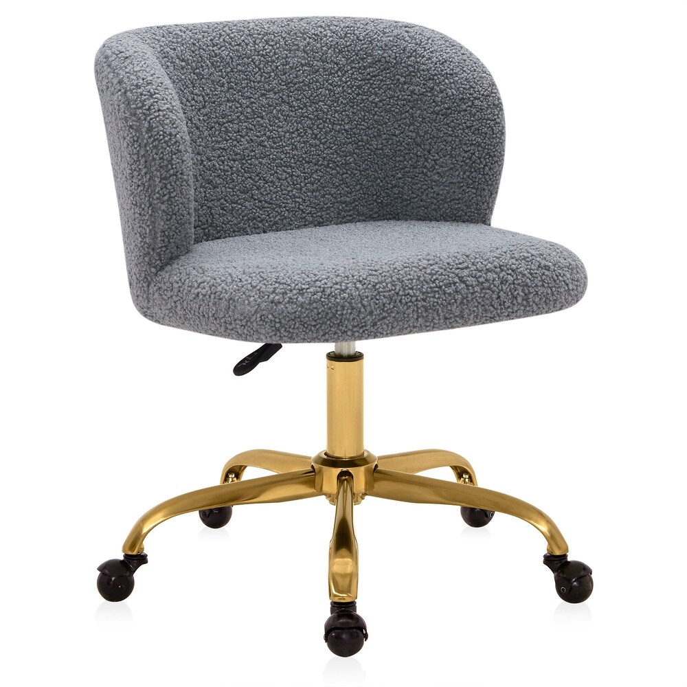 BELLEZE Aston Boucle Desk Chair Swivel Adjustable Height  8 Options