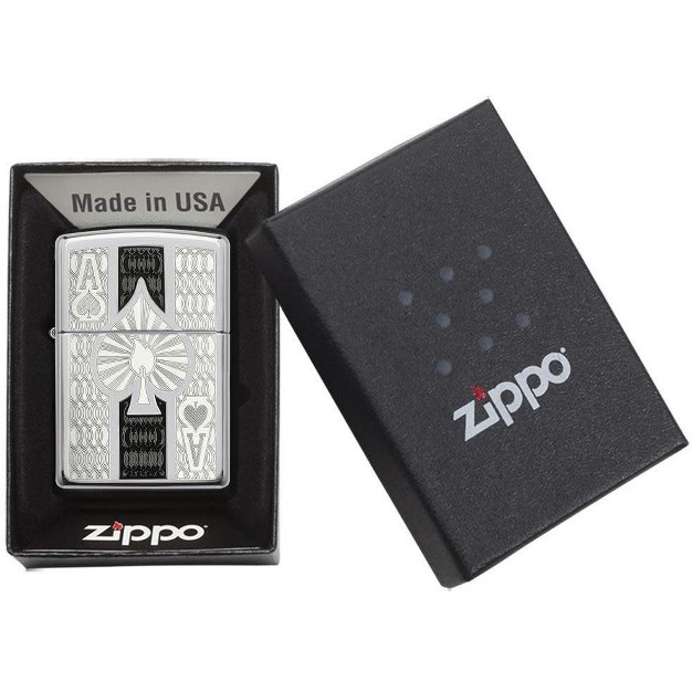 Zippo Intricate Spade Design Windproof Lighter